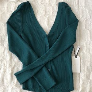 Leith Button Down Ribbed Sweater